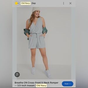 Old Navy Gray Heather Jumpsuit with Drawstring Waist Breath On XS